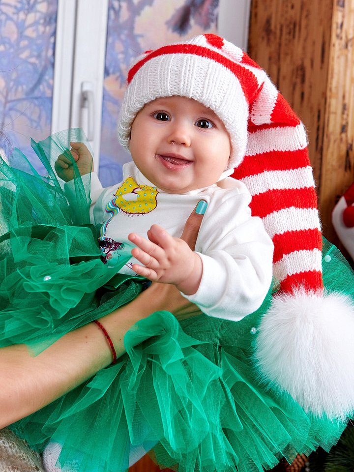 Striped Newborn Baby Santa Hat Pattern product image (1)