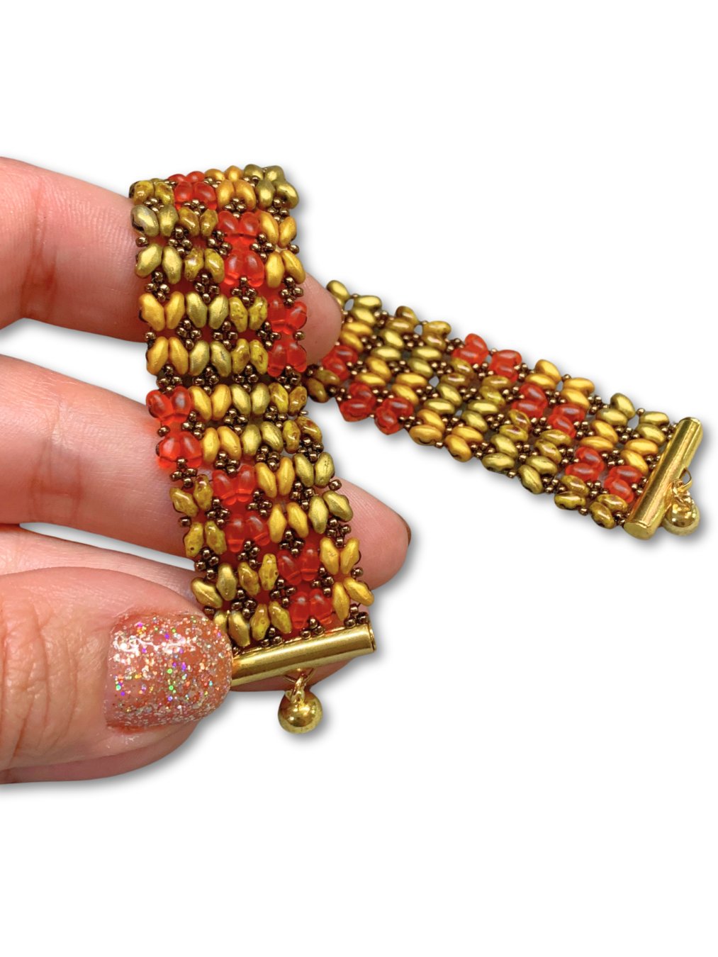 Beaded Butterfly Bracelet - Orange product image (3)
