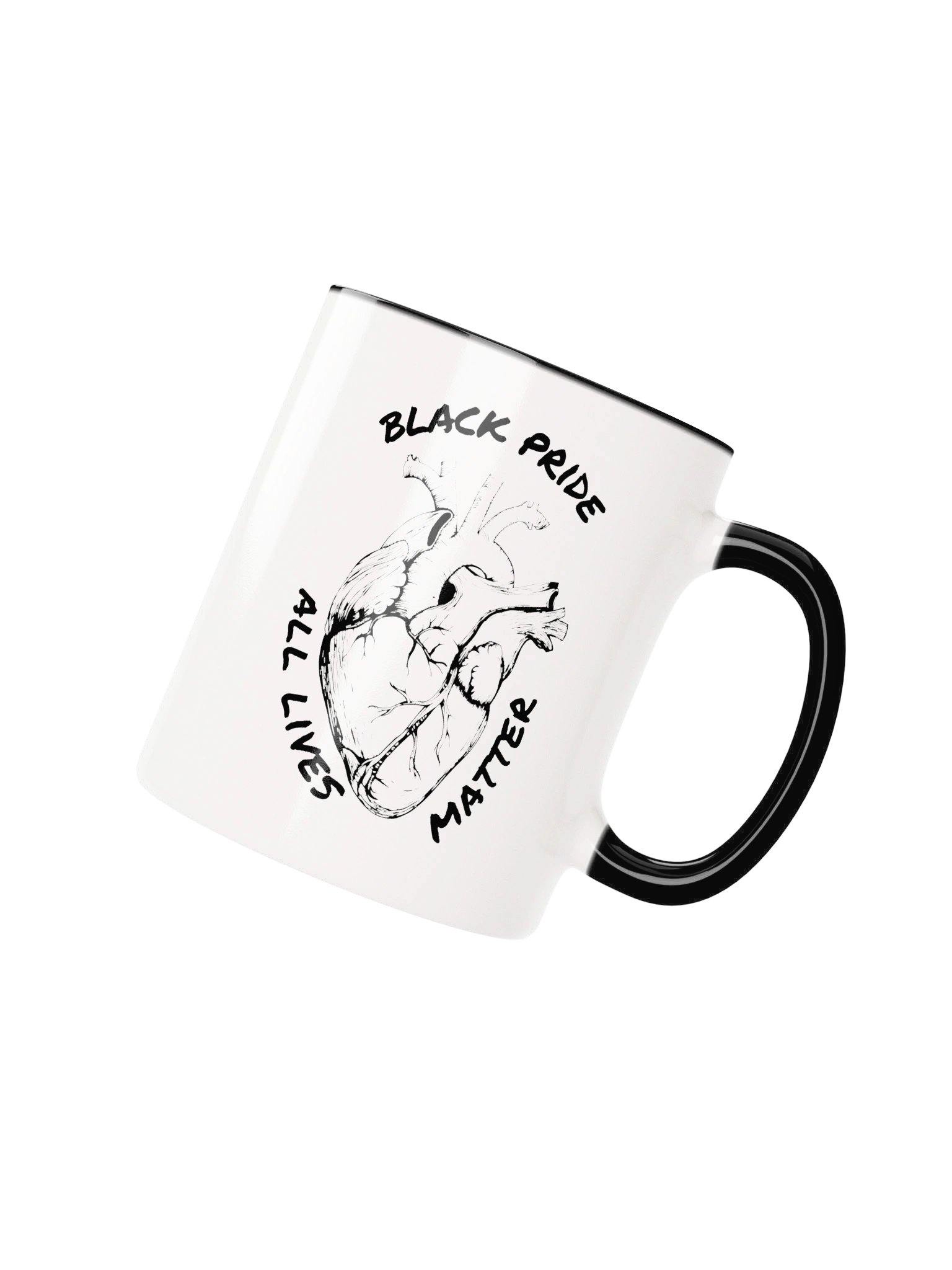 Black Pride All Lives Matter | All Heart | Two Tone Mug | Originology | Black History X product image (2)