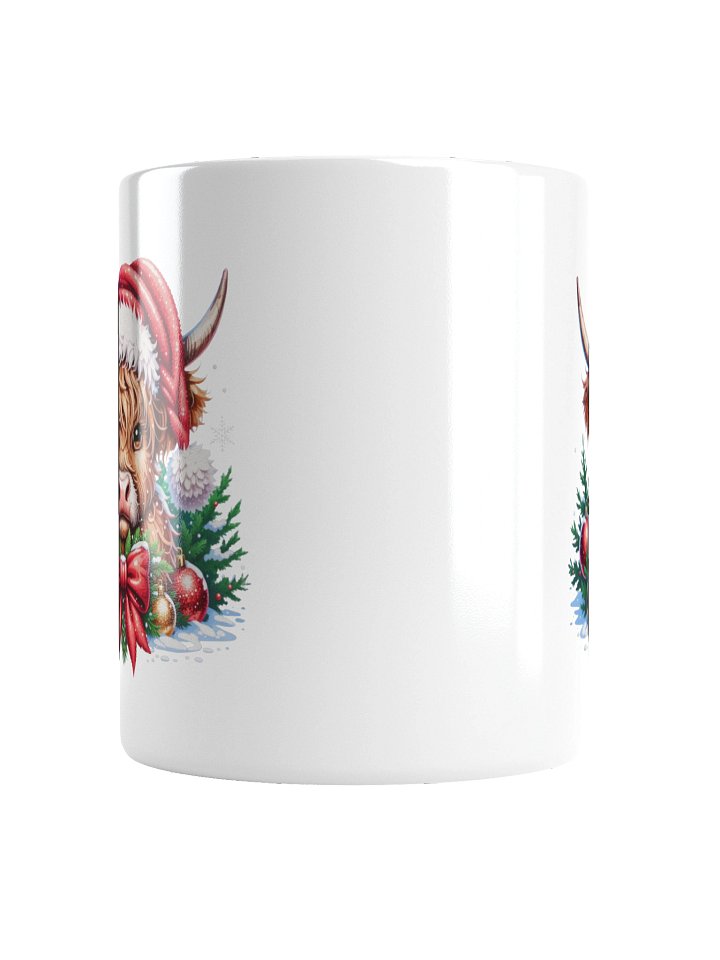 Santa Hat Highland Cow Coffee Mug product image (6)