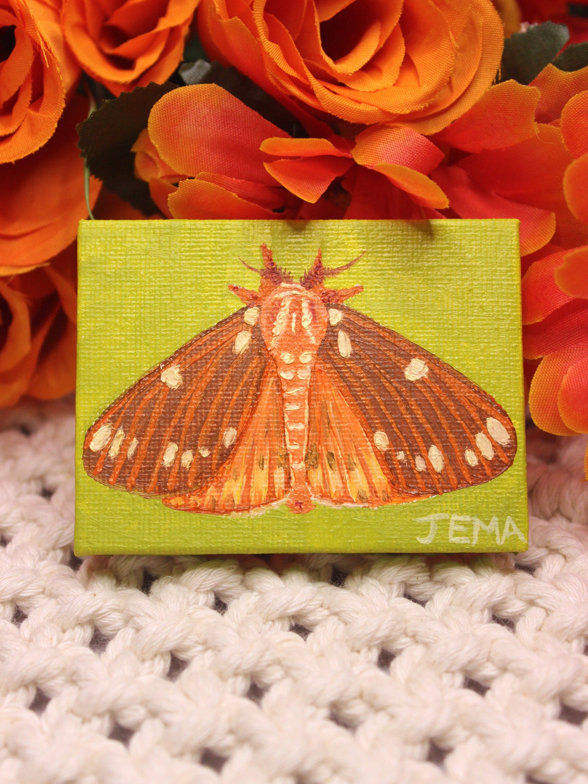 Regal Moth Mini Oil Painting product image (1)