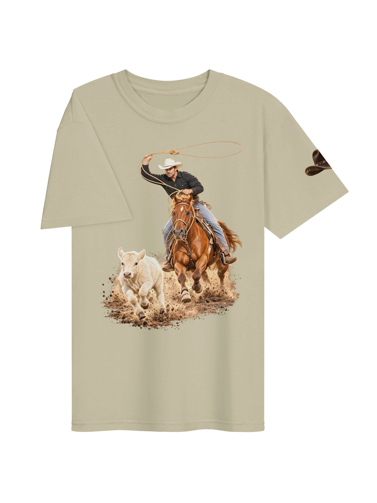Tie-Down Roping Full Run Western T-Shirt | BROKEN RODEO™ product image (149)