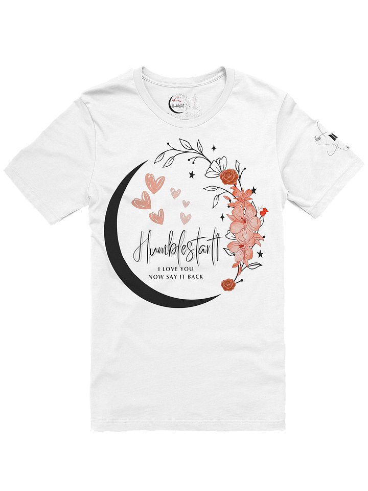 Coral Hearts & Rose-Edge Bella+Canvas Tee product image (1)