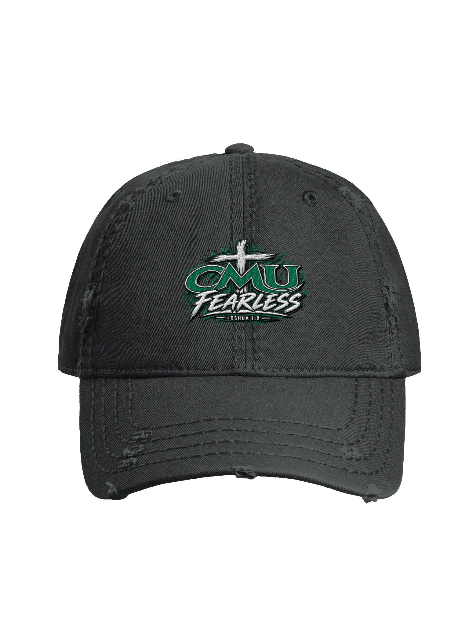 CMU Fearless Joshua 1:9 Distressed Dad Hat product image (1)