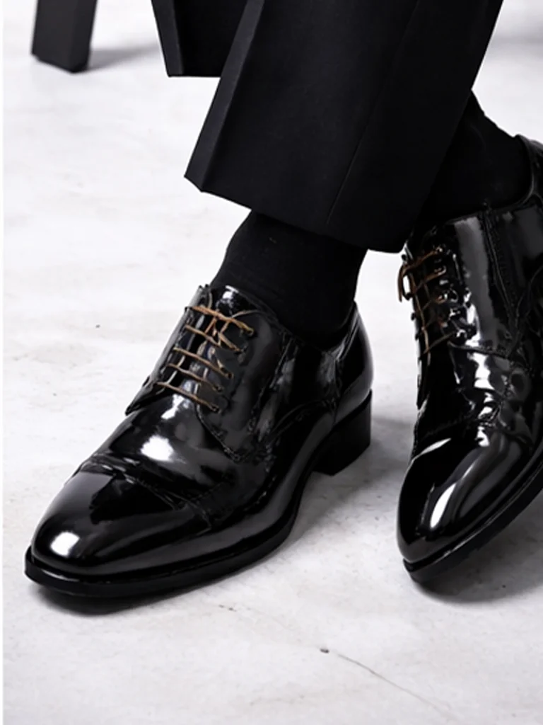 Men’s Patent Leather Dress Shoes — Luxury Formal Lace-Up, Hand-Polished Finish product image (2)