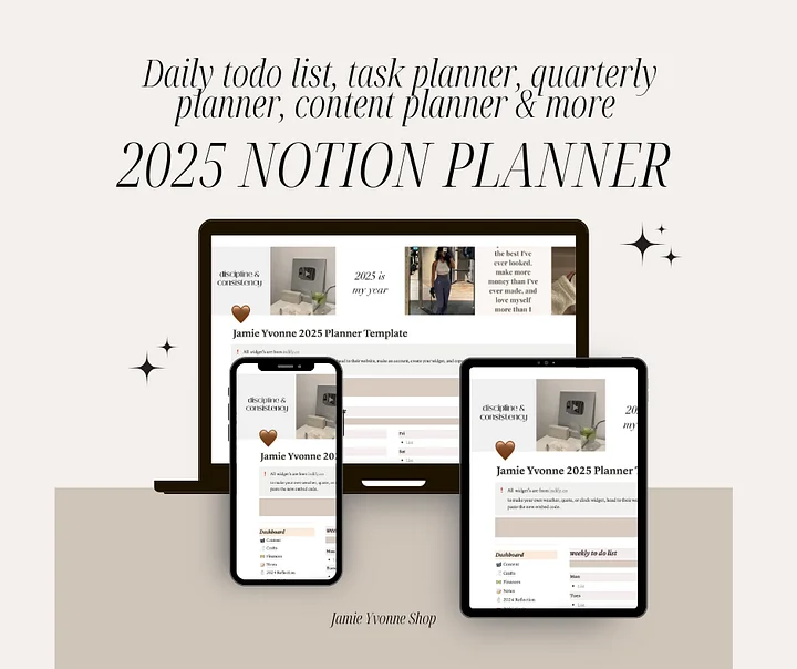 2025 Notion Planner Template – Your All-in-One Goal Setting & Organization System product image (1)