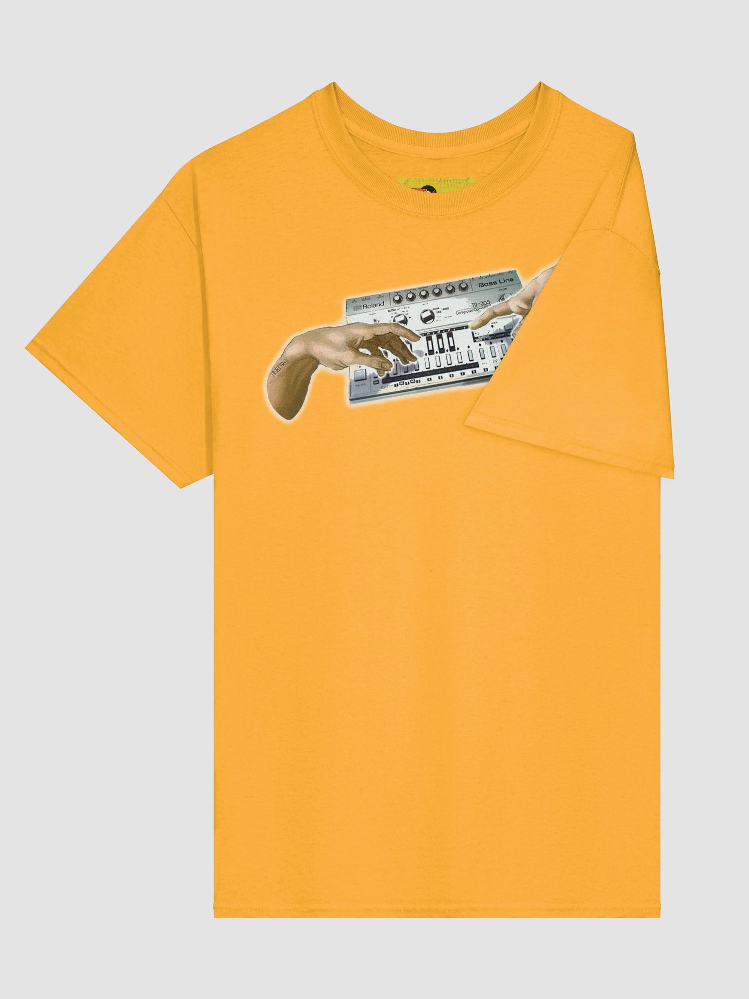 The creation (tb-3-0-3 tribute), classic synth Tribute by Frank Fonik, Techno EDM Unisex t-shirt product image (3)