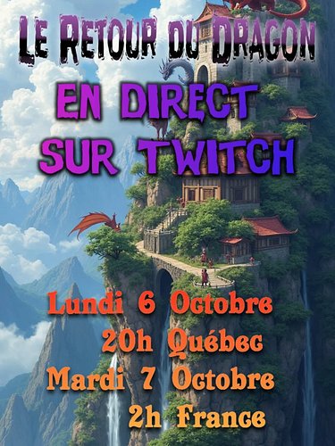 Le retour en stream dès Lundi 
#twitchqc #ladragonaztv #twitchquebec