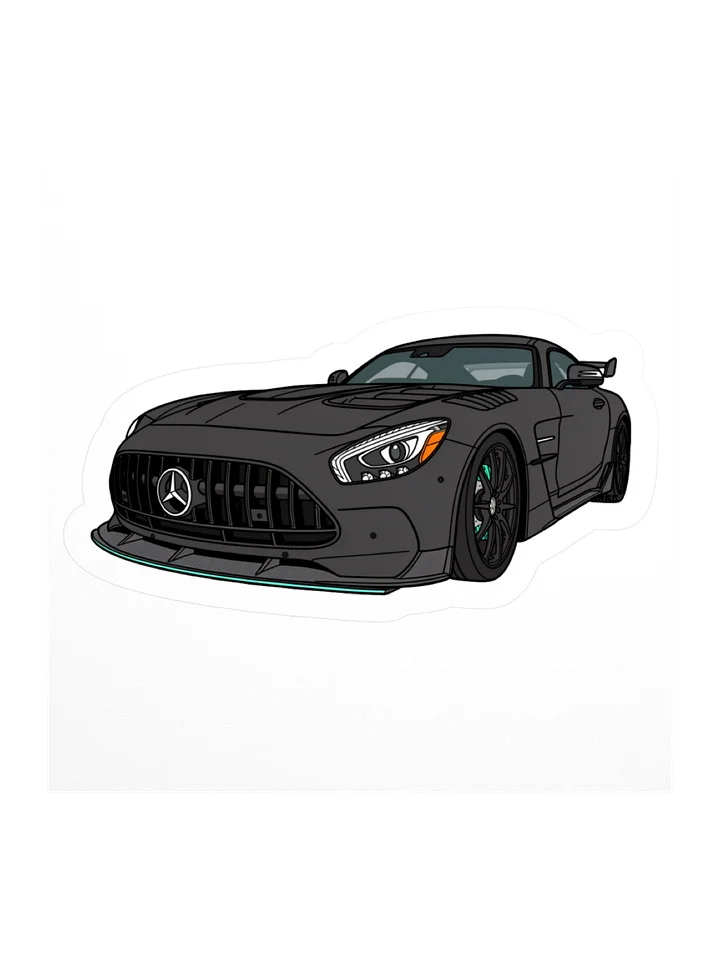 Black Mercedes-AMG GT Sticker (Retro, Sketch, Silhouette) product image (3)