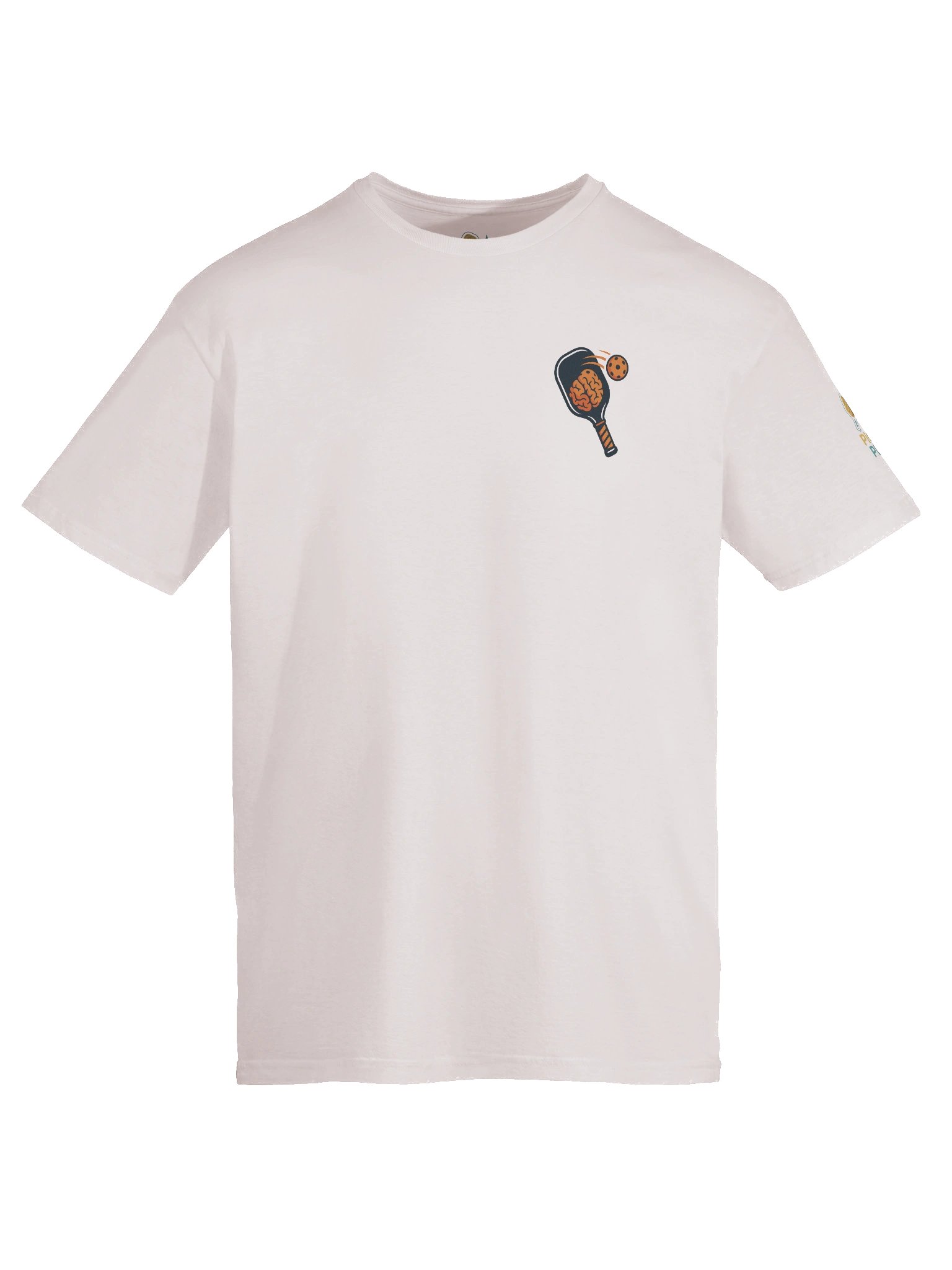 Pickleball Brain Power T-Shirt – Ice Gray Unisex Tee with Paddle & Brain Design for Smart Players product image (9)