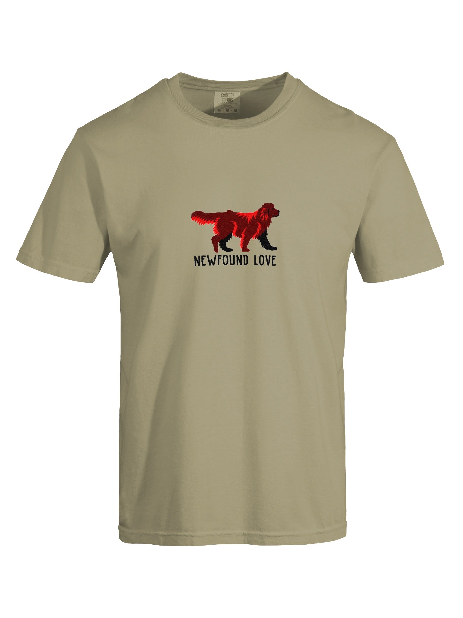 Newfound Love T-Shirt(Embroidered) of a Newfoundland(Chocolate) product image (10)