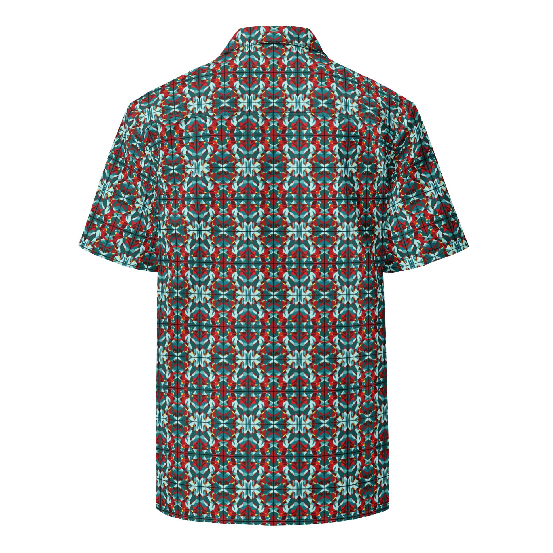 Green Stained Glass – Tropical Pattern Hawaiian Shirt product image (3)