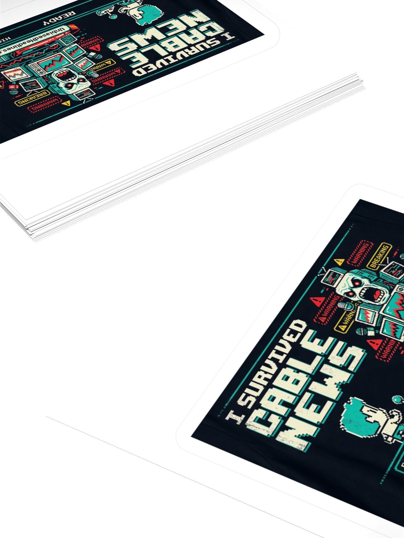 I Survived Cable News (Arcade) Sticker product image (4)