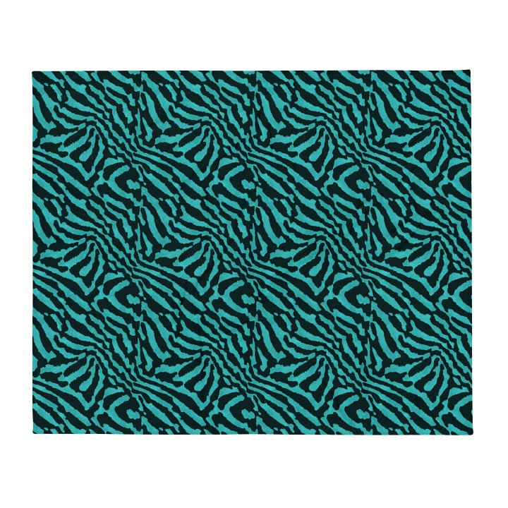 Teal Zebra Blanket product image (1)