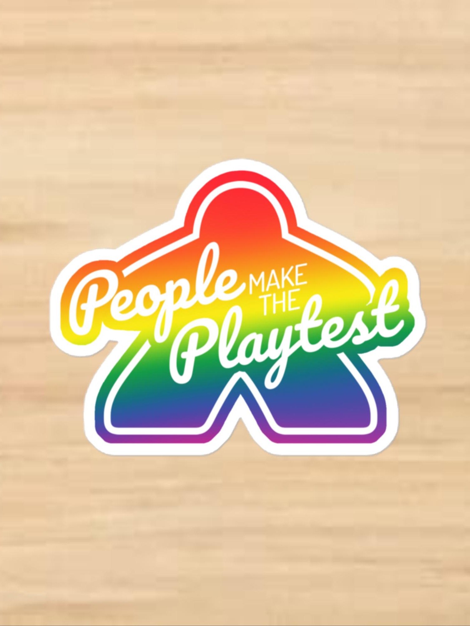 Big Meeple Rainbow PMTP Vinyl Sticker product image (1)