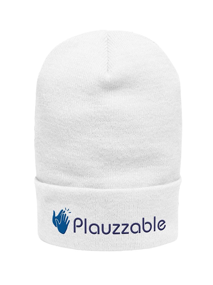 Plauzzable Beanie (wht) product image (1)