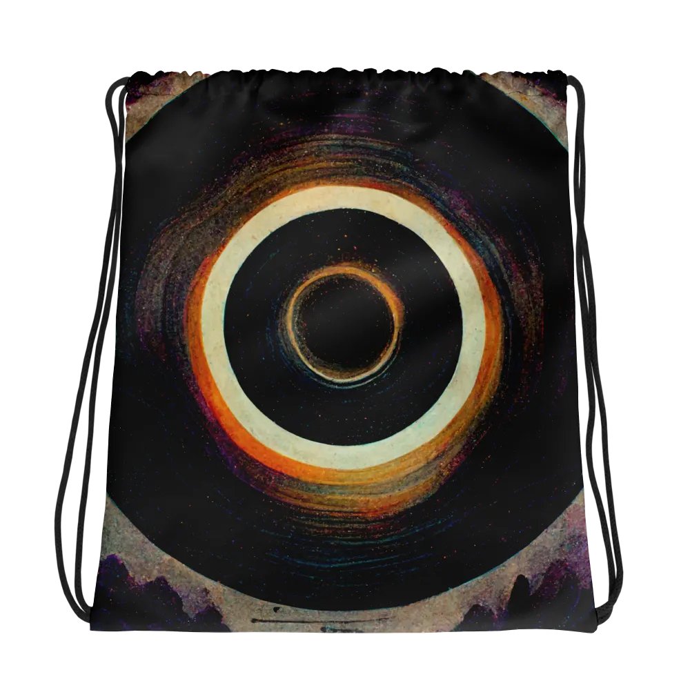 Cosmic Eclipse Drawstring Backpack product image (1)