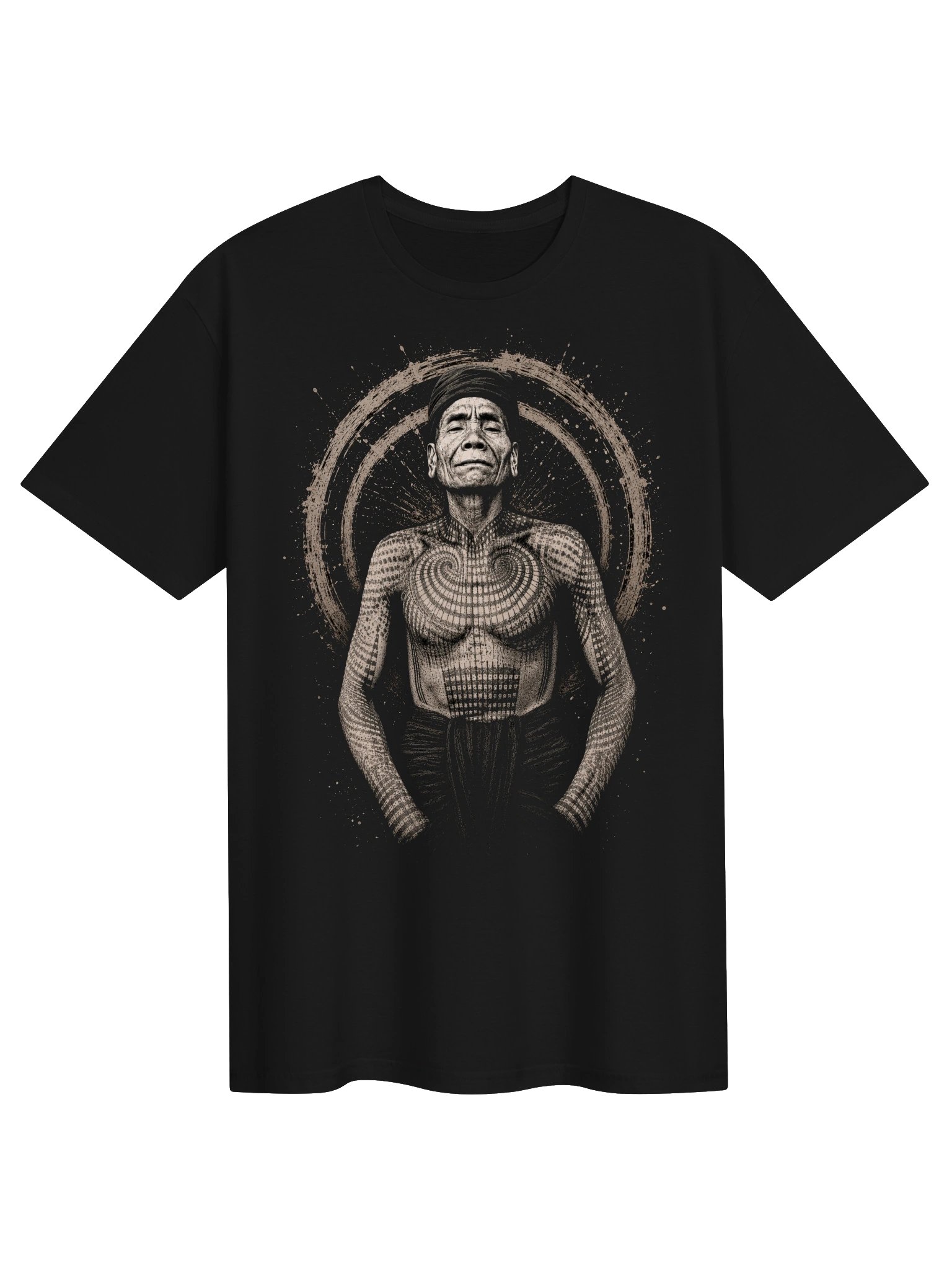 Dayak Tattoo Portrait | Central Borneo Graphic Tee product image (2)