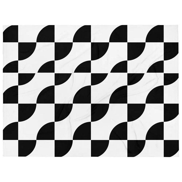 Sliced Circles Within Rectangles Pattern Design Blanket product image (1)