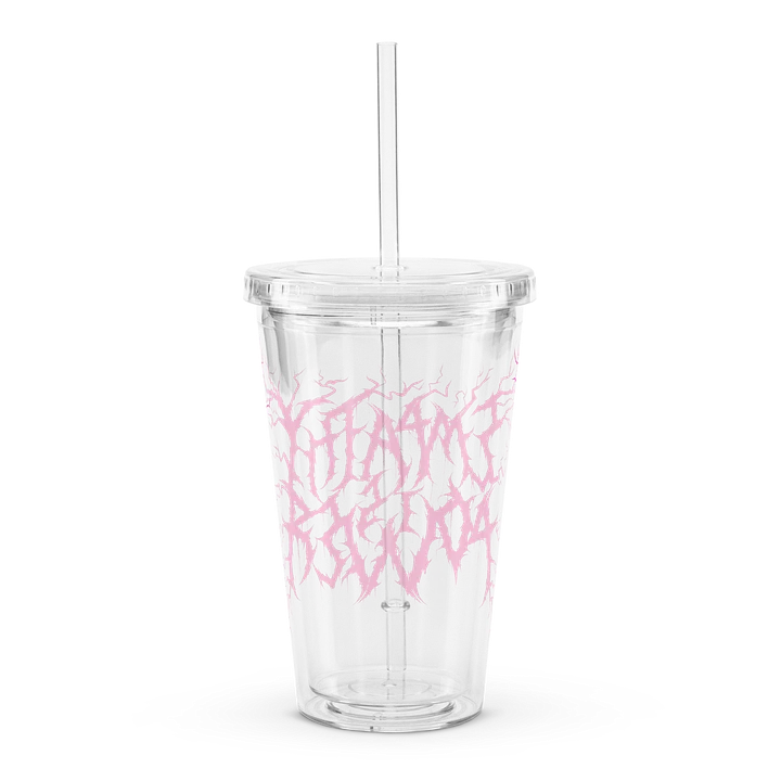 EIP Double Walled Clear Plastic Tumbler (16 oz) HOT PINK product image (2)