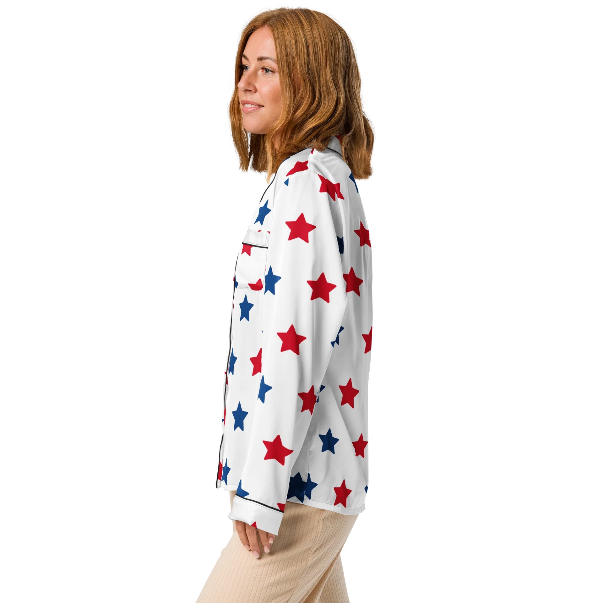 Starry Sky Silky Pajama Top product image (5)