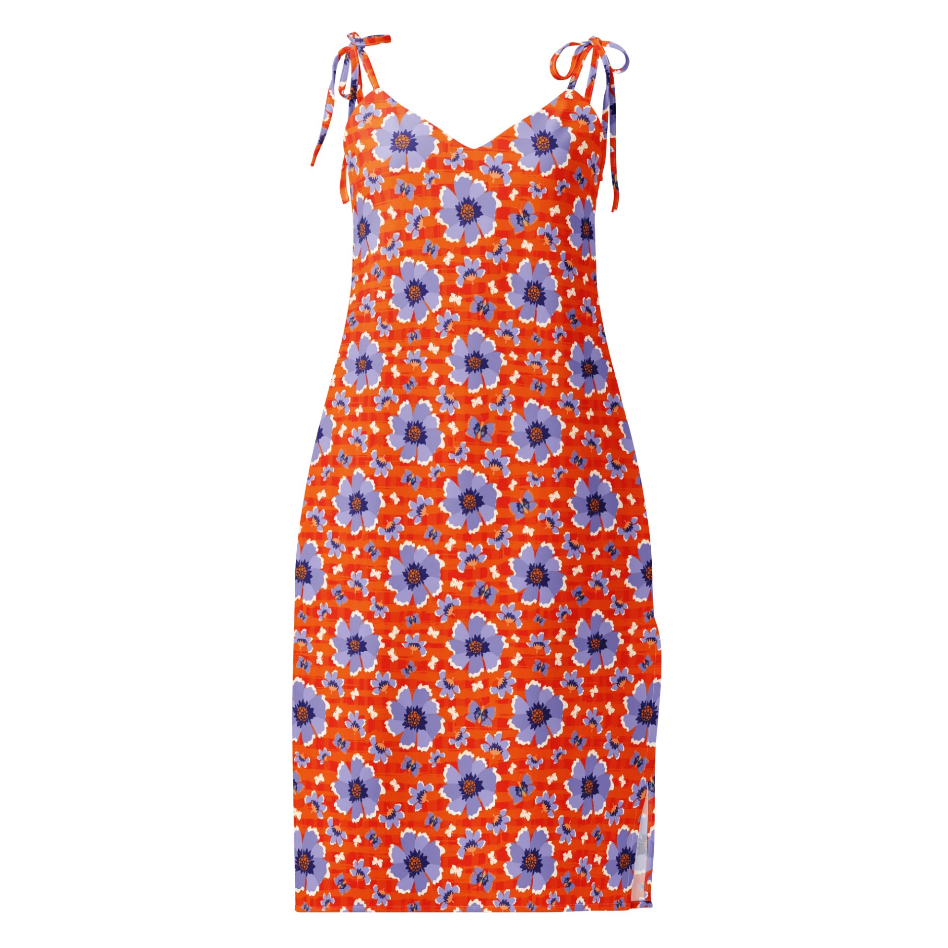 Orange Bloom Chiffon Slip Dress product image (1)