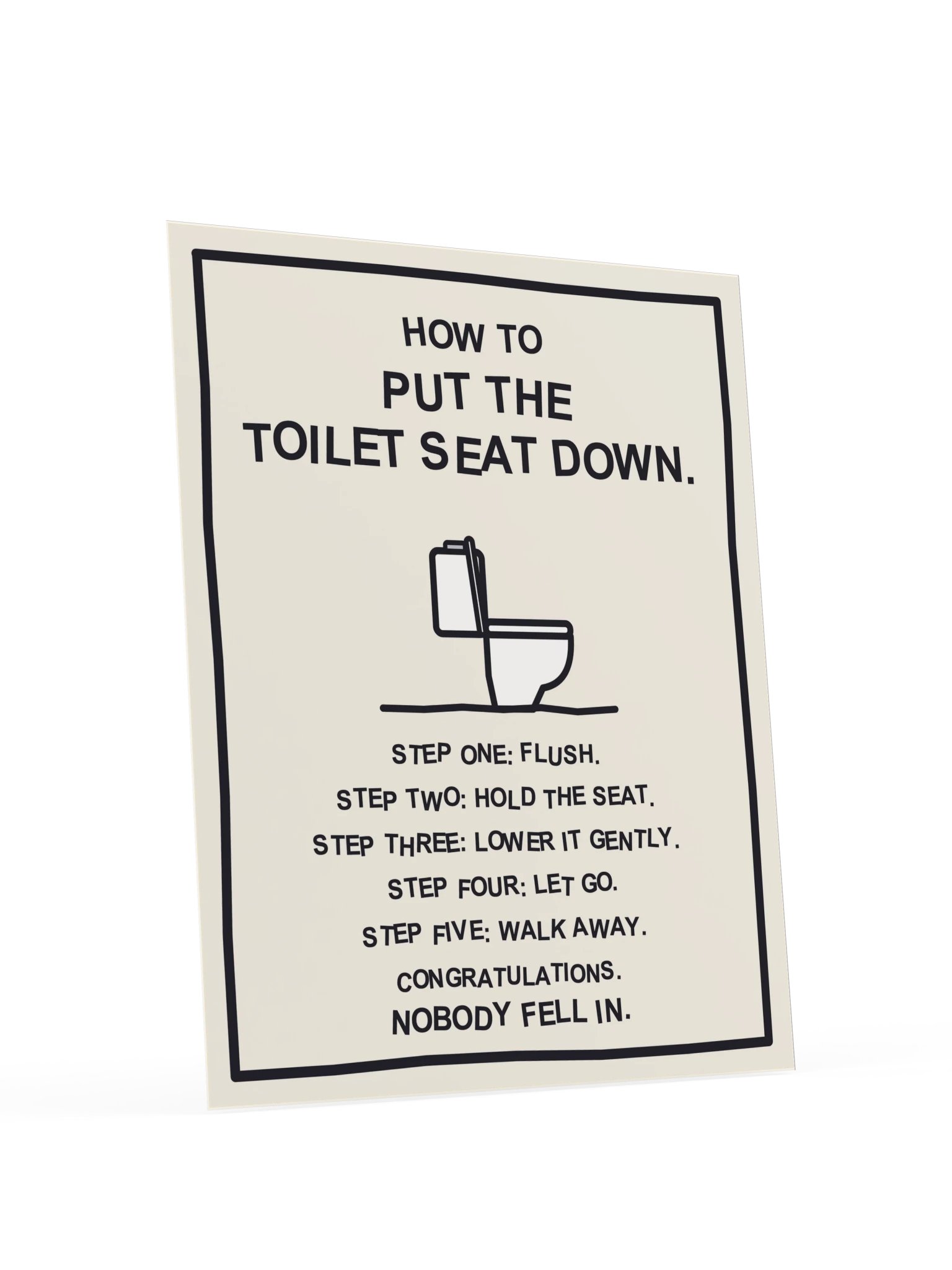 How to Put the Toilet Seat Down (Bathroom Sign) product image (18)