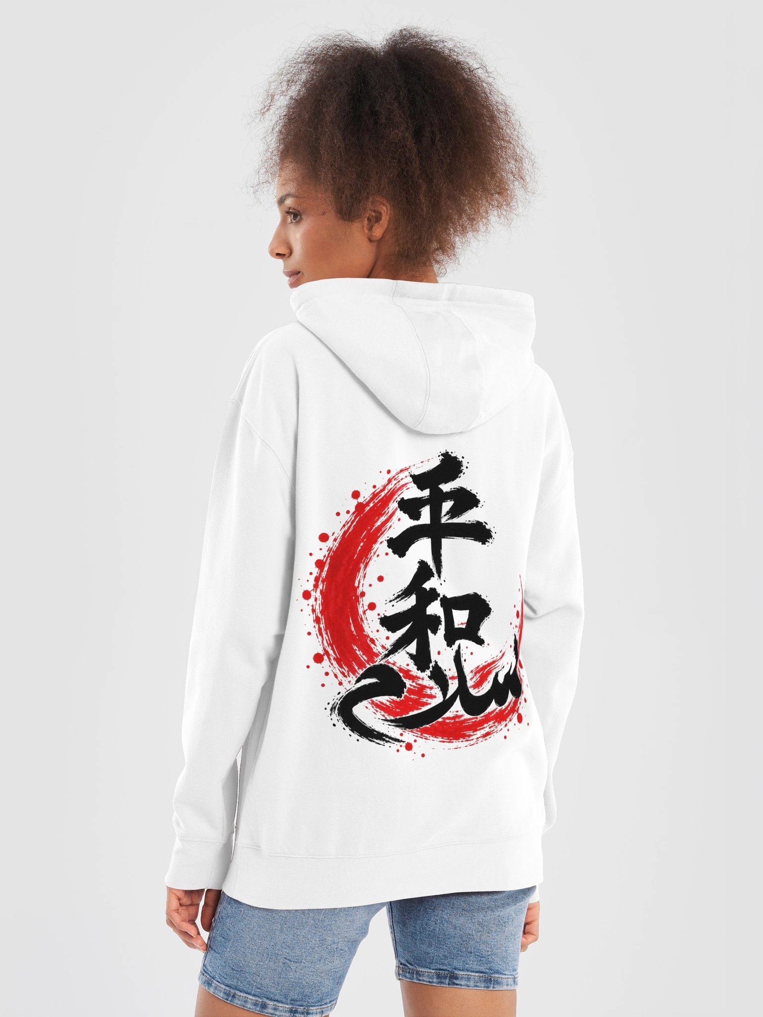 Peace — Black Ink Hoodie Heavy product image (6)