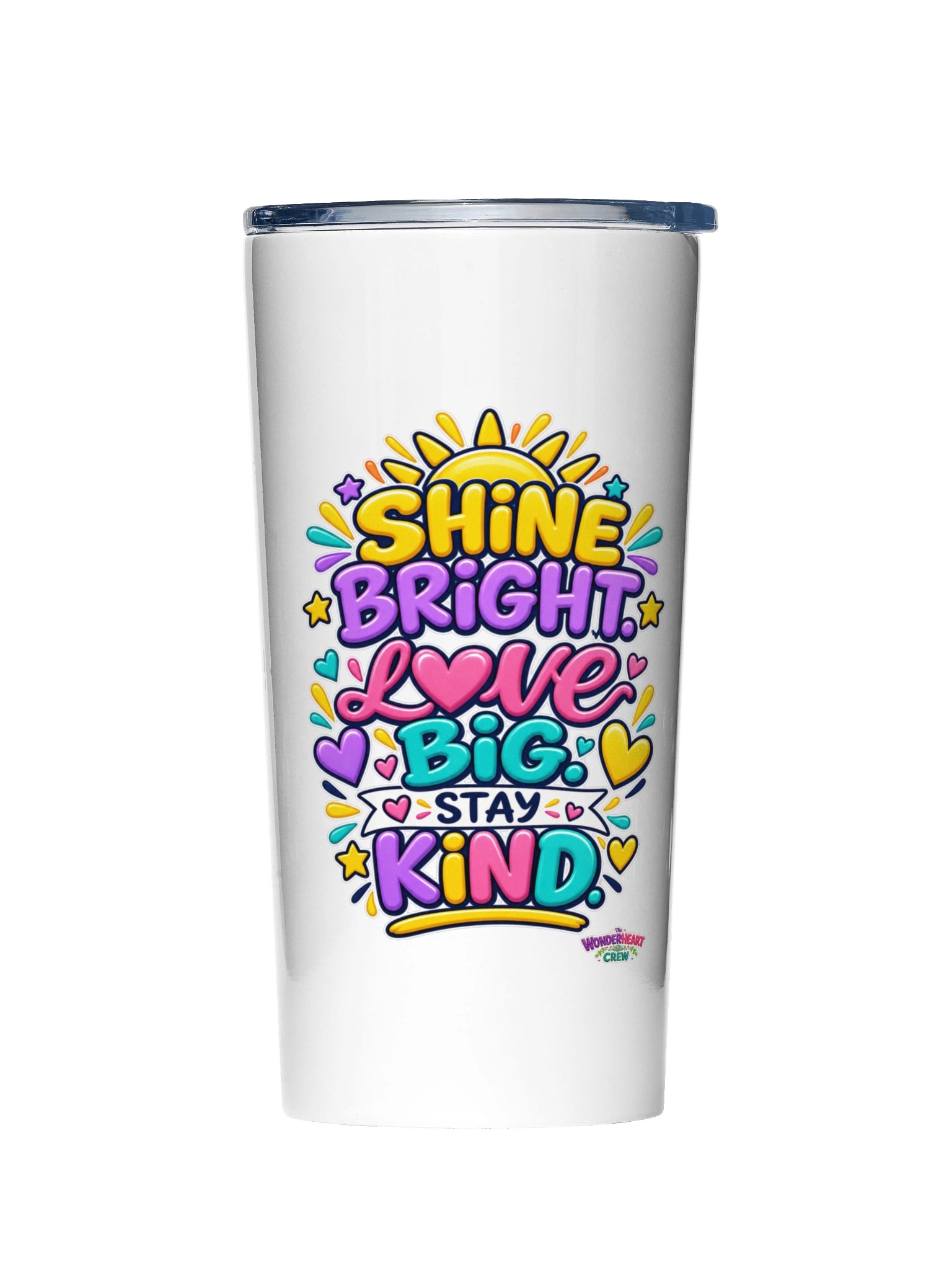 20oz Stainless Steel Inspirational Tumbler - Shine Bright. Love Big. Stay Kind. product image (1)