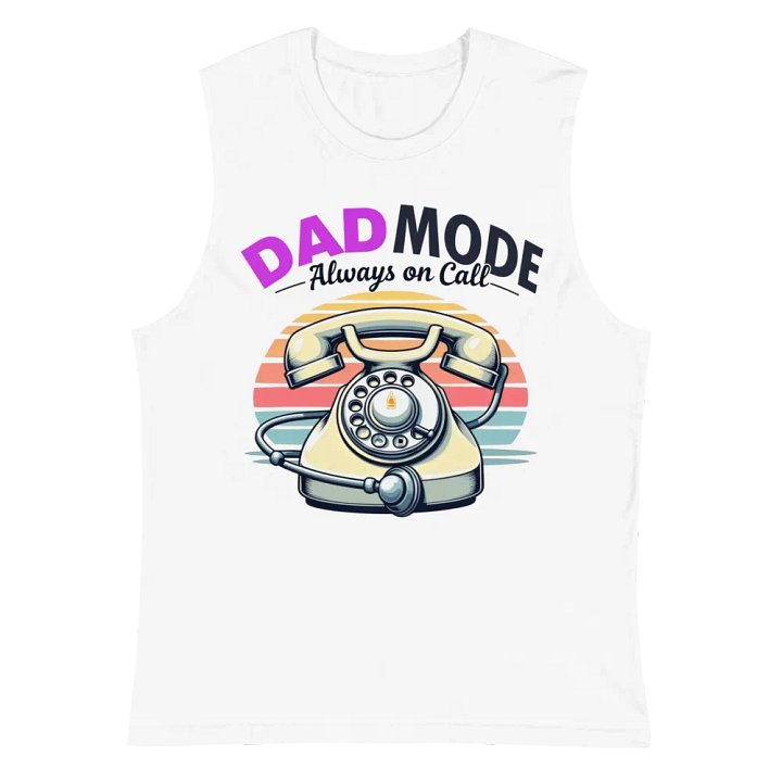 Retro Dad Mode Sunset Muscle Tank product image (2)