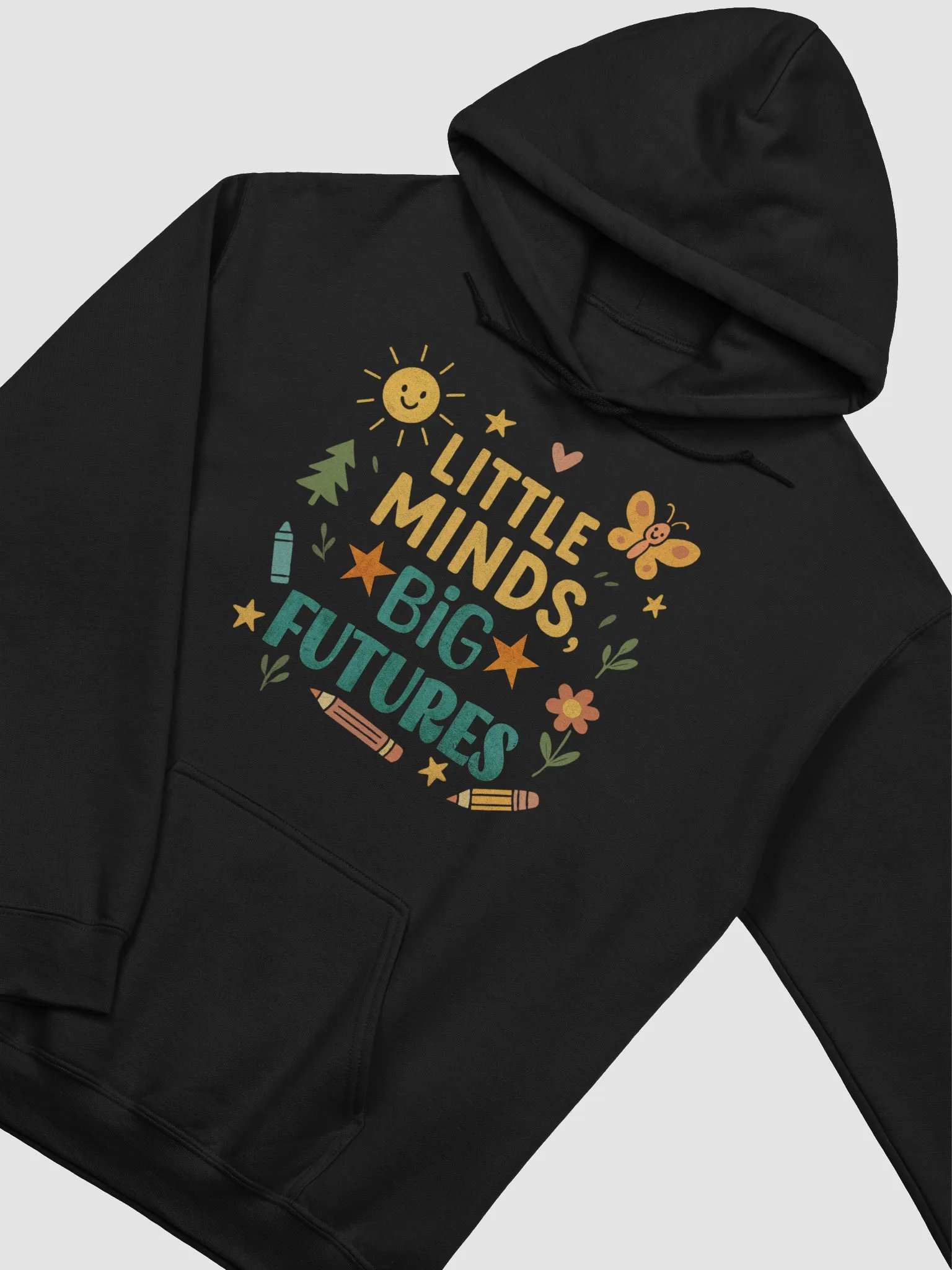 Little Minds Big Futures Hoodie – Fun Teacher Pullover for Elementary & Preschool product image (22)