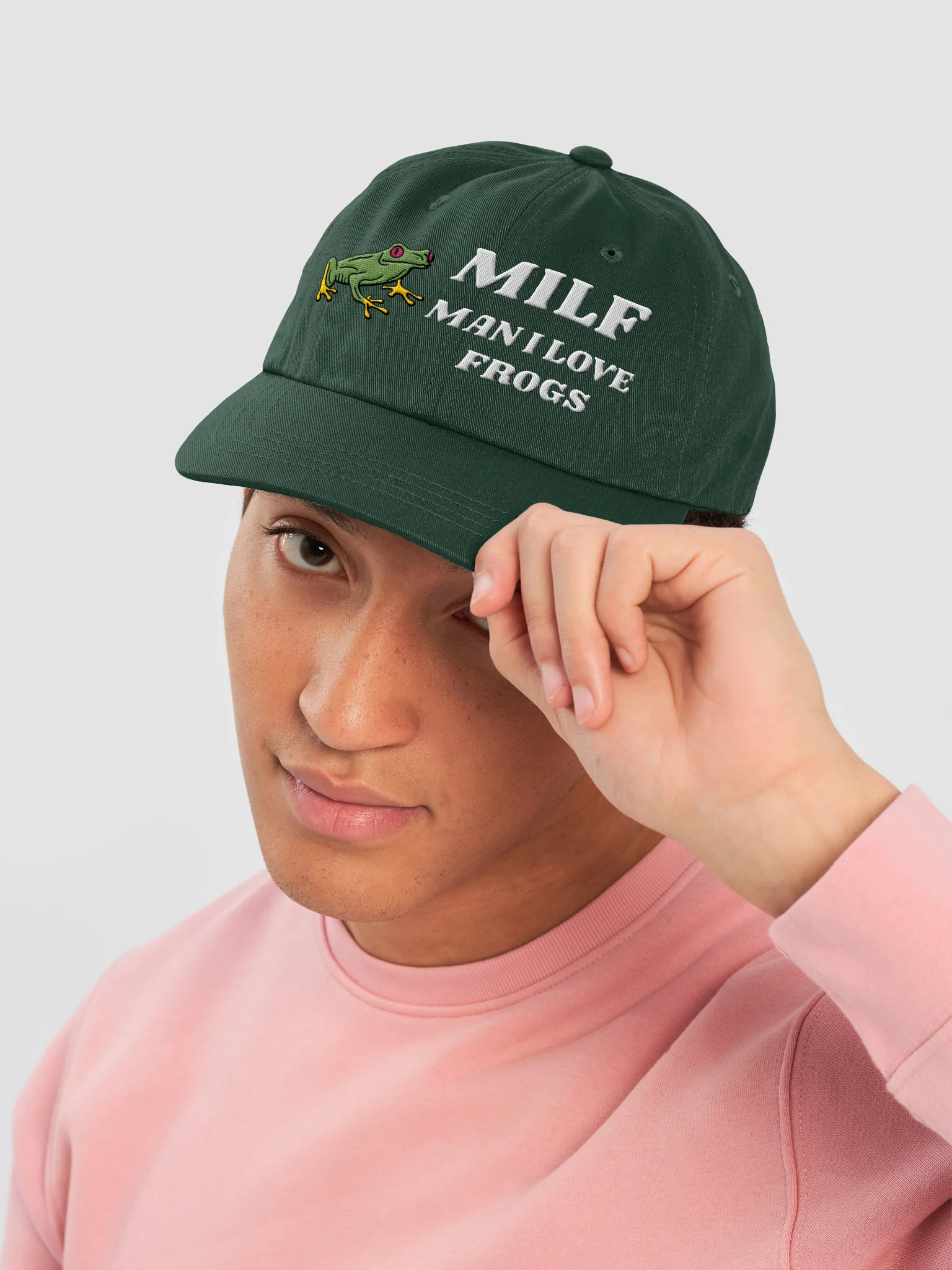 Milf Man I Love Frogs Embroidery Classic Hat product image (2)