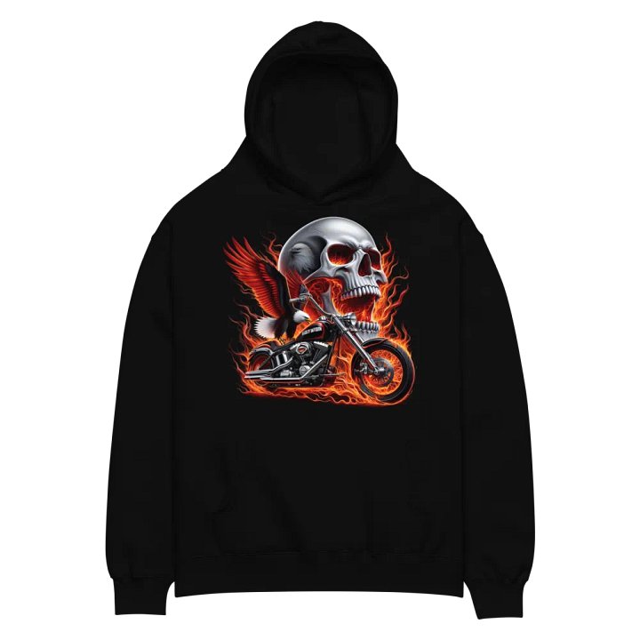 Rebel Rider Skull Oversized Hoodie #28 product image (2)