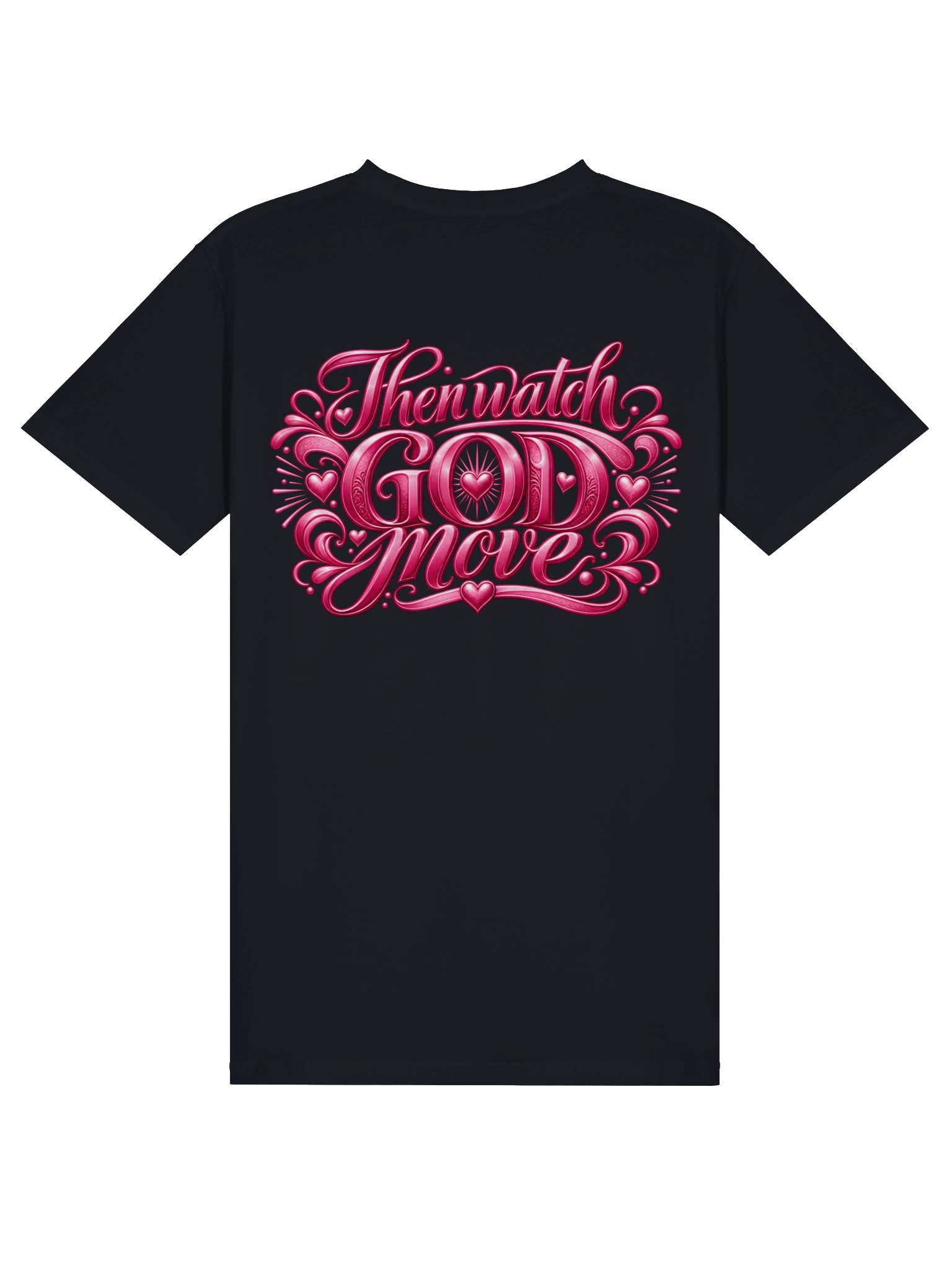 Hot Pink — Have a Heart-to-Heart with Jesus | Then Watch GOD Move Hot Pink Christian Premium Unisex T-Shirt product image (2)