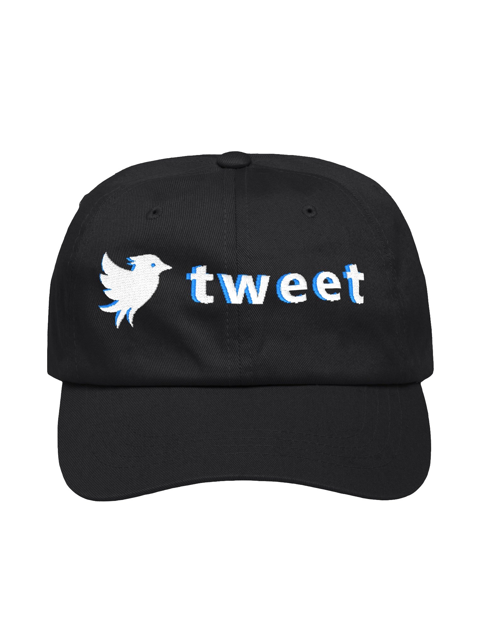 Tweet White Blue Retro Embroidered Classic Hat product image (1)