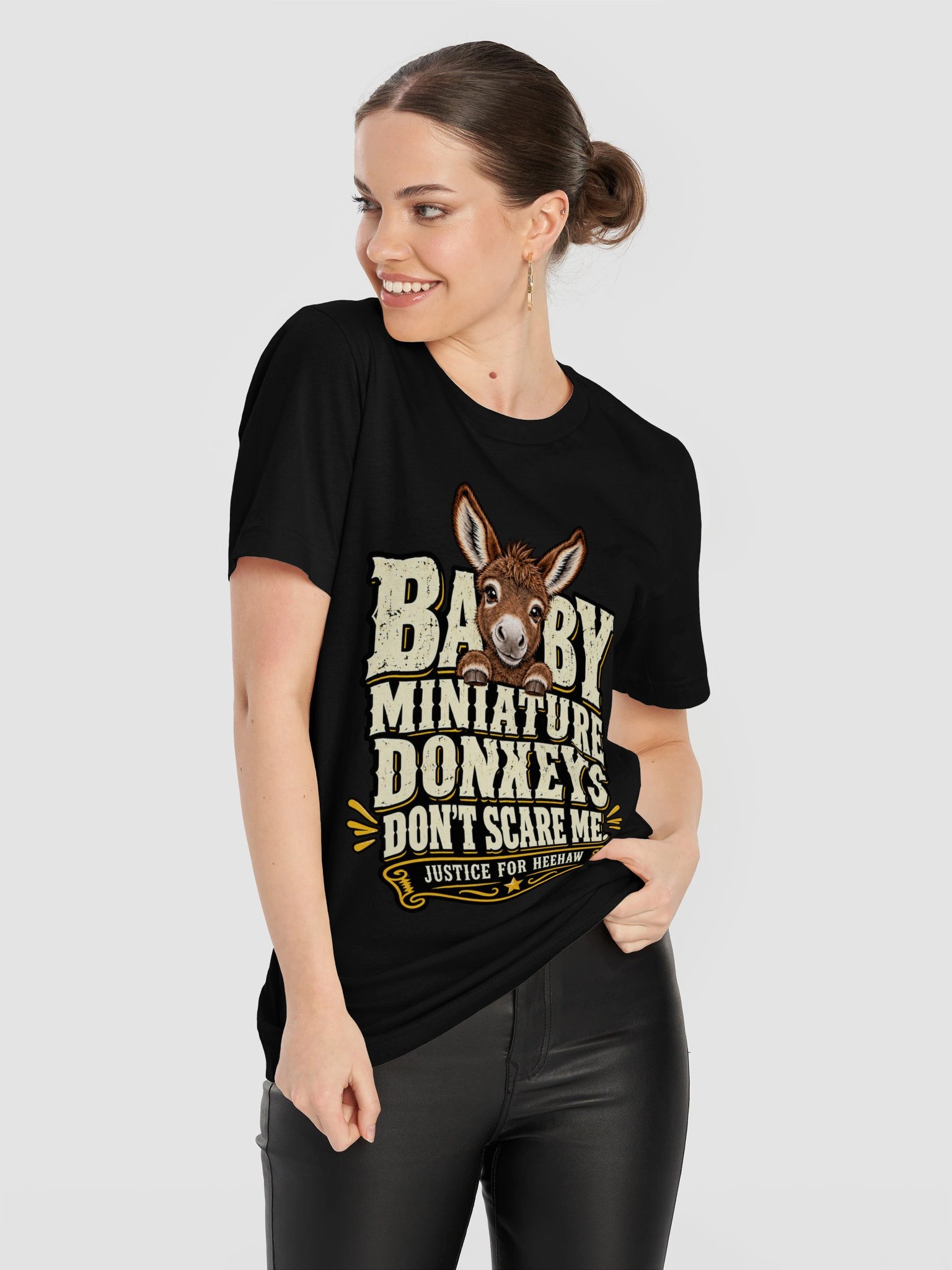 Baby Miniature Donkeys Don't Scare Me Unisex T Shirt product image (11)