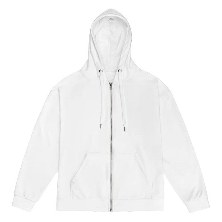 Zenith Eco-Friendly Unisex Zip Hoodie with Premium Hood Design - White product image (1)