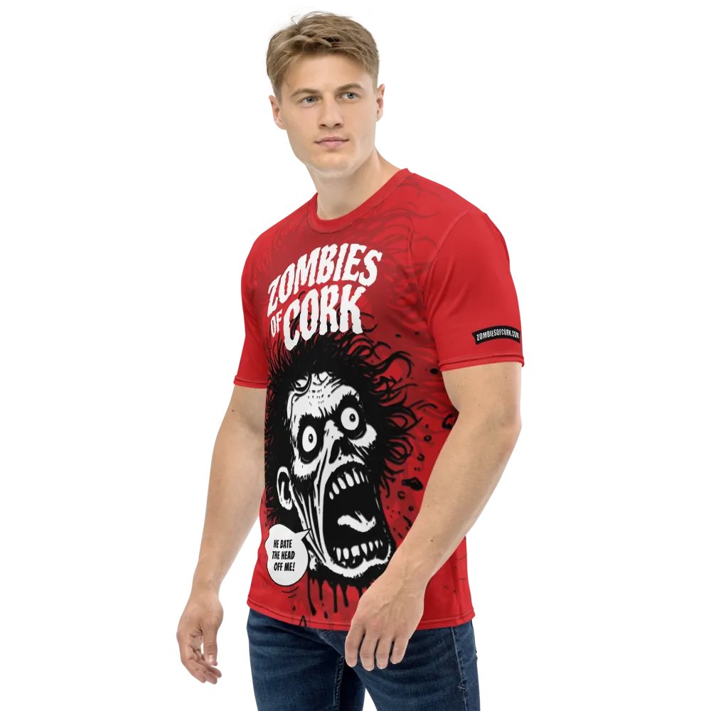 Zombie Floating Head Allover Print T-Shirt (Blood Red Version) product image (3)
