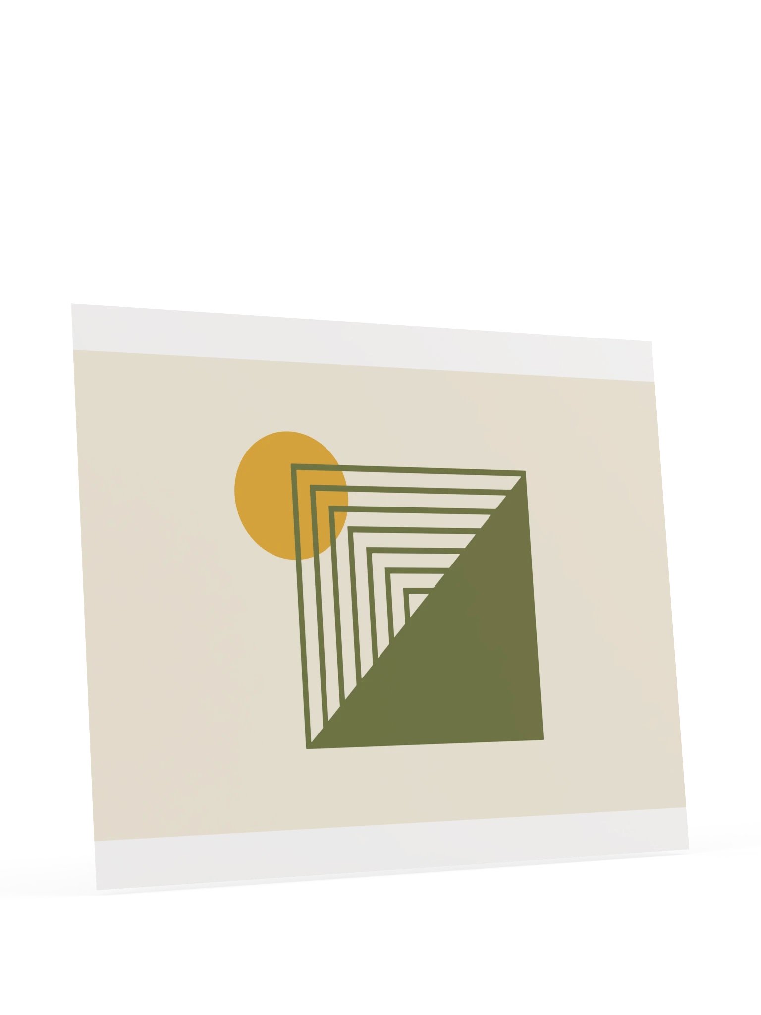 Mustard Sun Geometric Print | Retro Bathroom Wall Art product image (11)