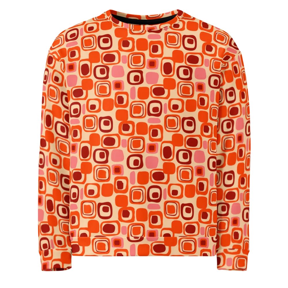 Mid-Century Pattern Orange Sweatshirt product image (2)