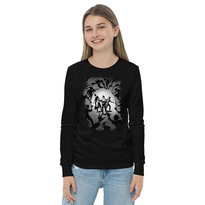 Phases of the Moon - Pap & the Storied Trio - Bella+Canvas Youth Long Sleeve T-Shirt product image (2)