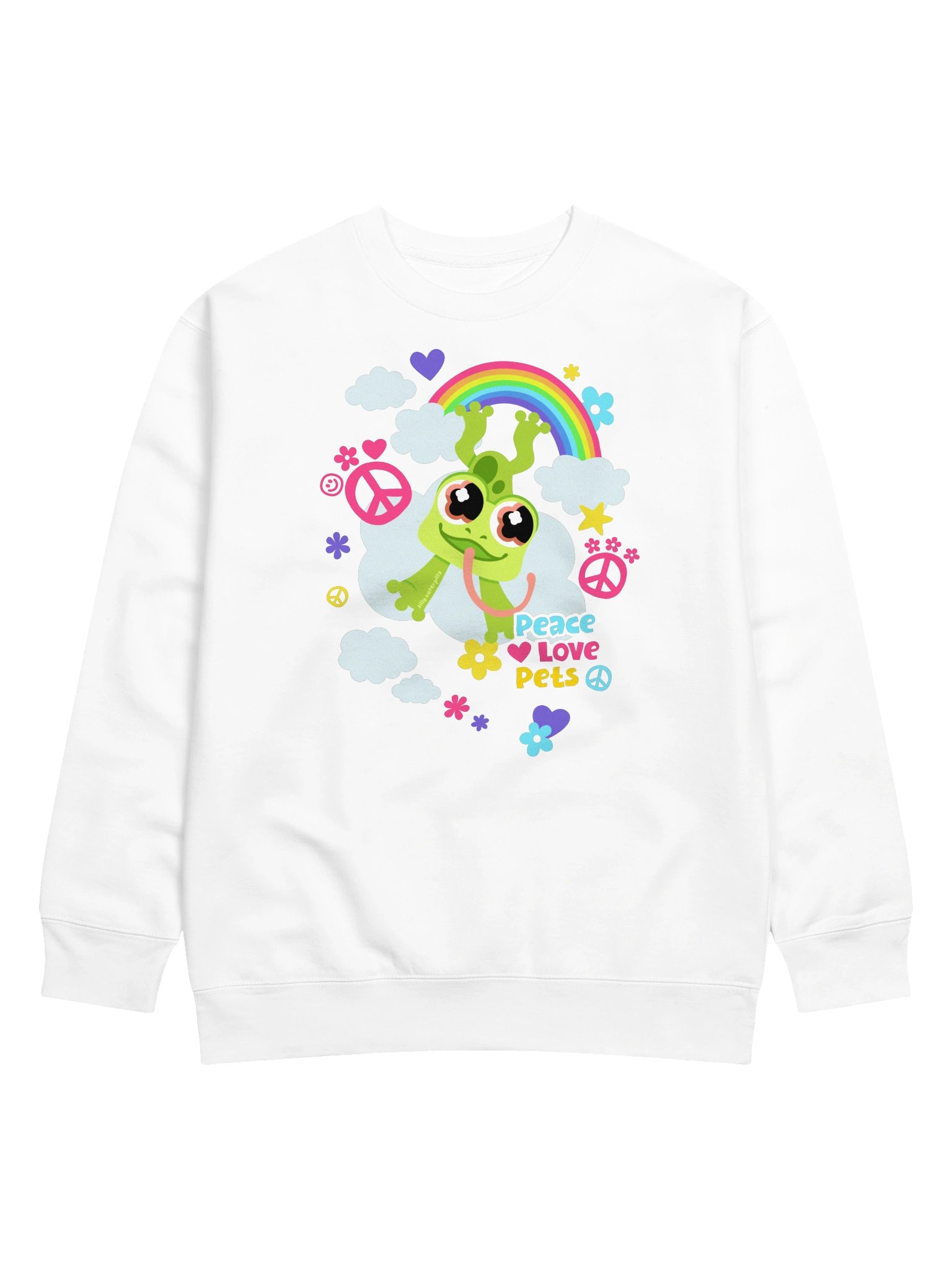 Peace Love Froggy Sweatshirt (light) product image (1)