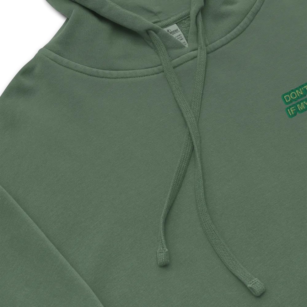 L.C. HEADPHONES ON (moss design) embroidered pigment hoodie product image (8)