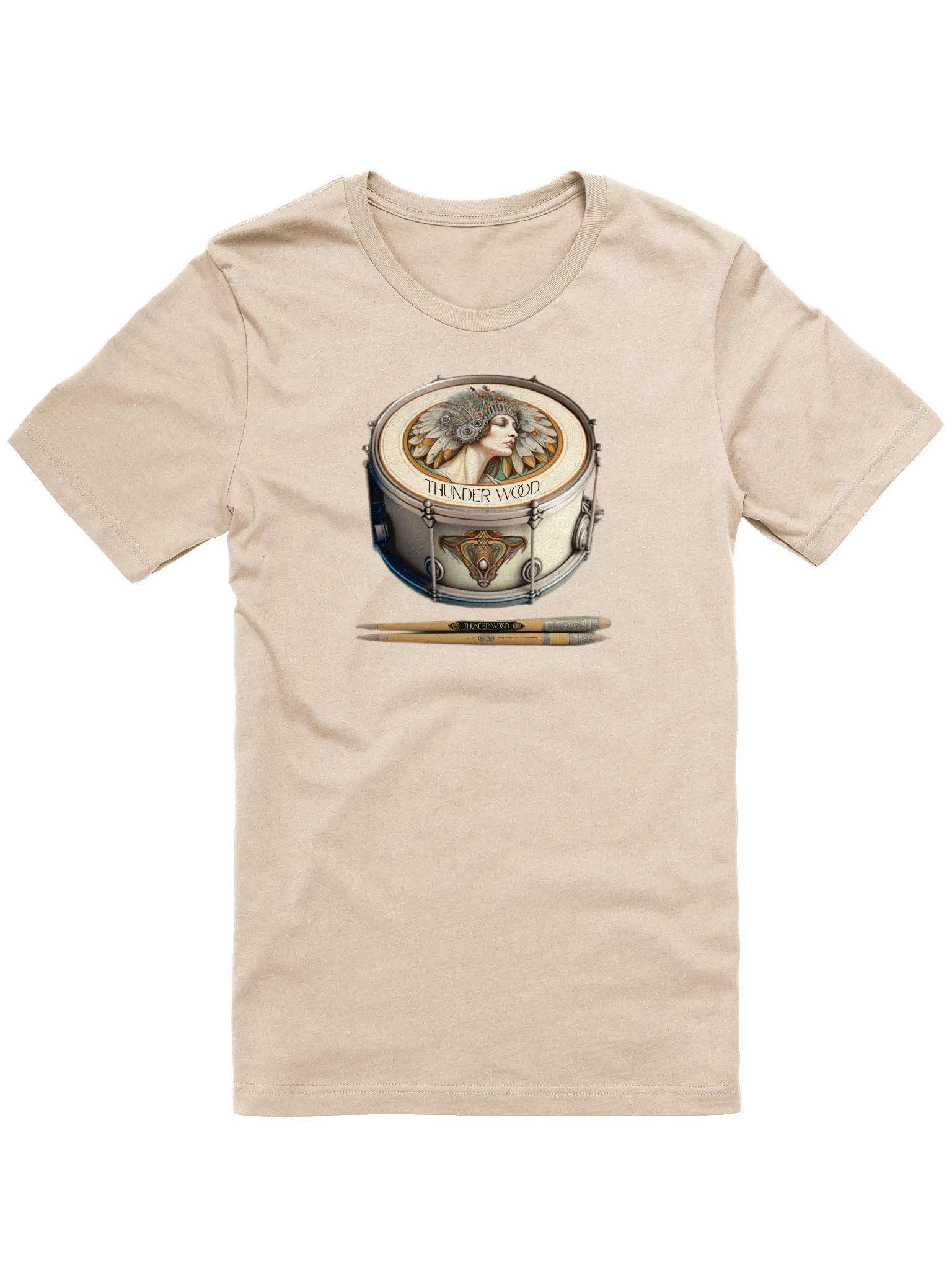 Thunder Wood Snare Drum Art T-Shirt product image (1)