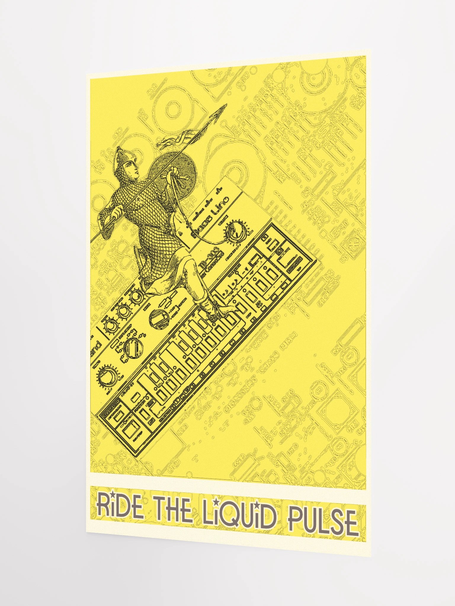 Ride the Liquid Pulse II (tb-3-0-3 tribute), by Frank Fonik, Techno EDM Matte Paper Poster product image (2)