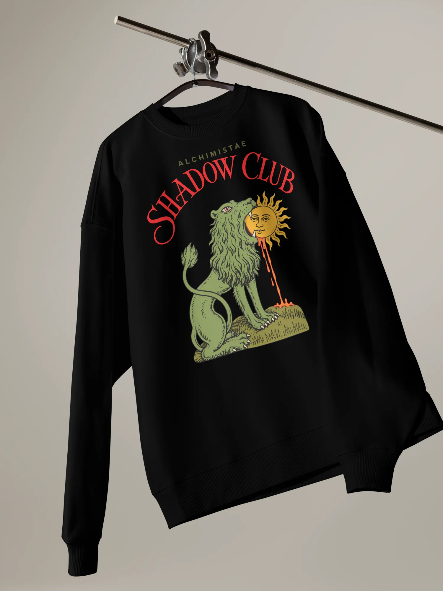 SWEATSHIRT Unisex Oversize Coton Bio Poids Lourd - LION ALCHIMIQUE product image (10)
