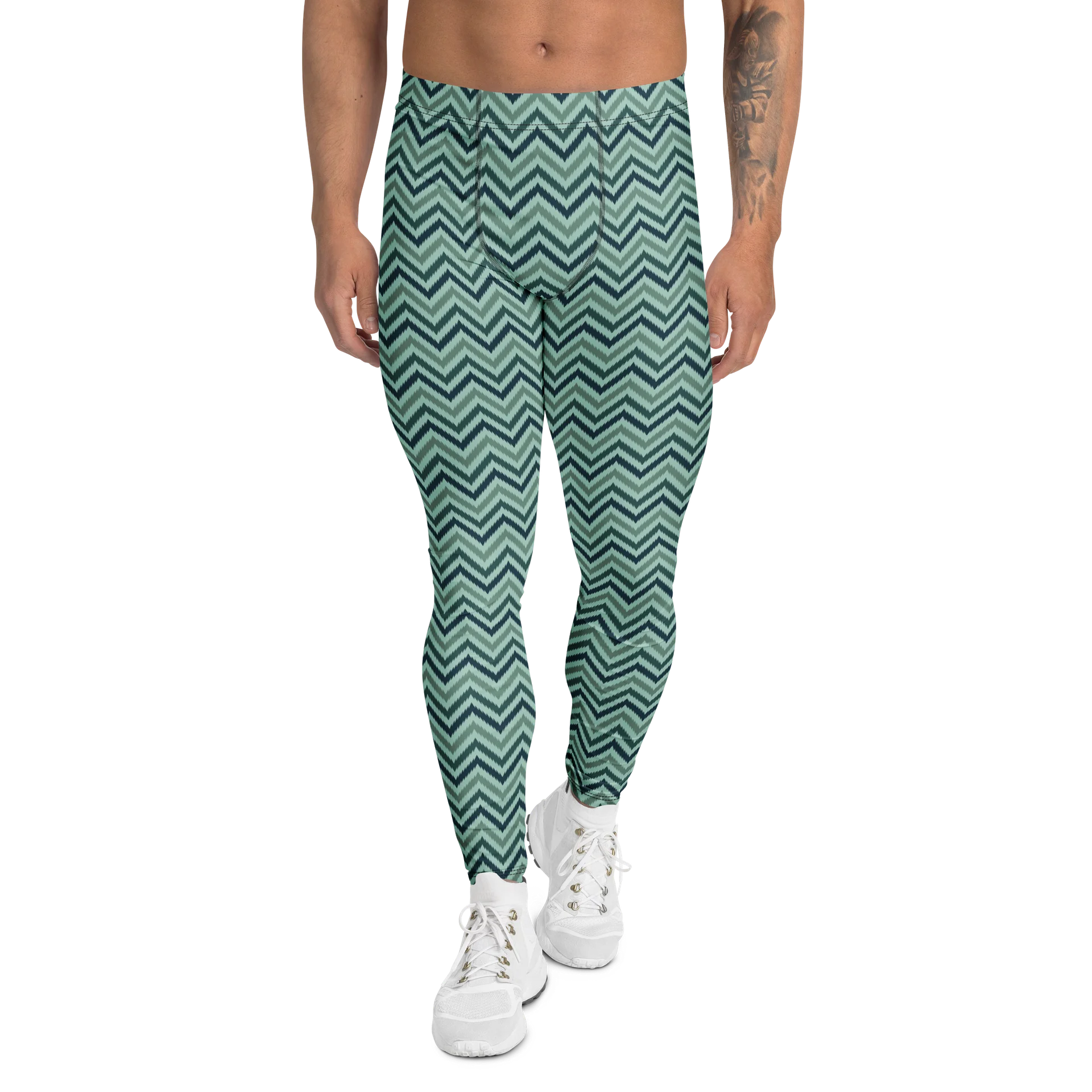 Comfortable Men’s Leggings Chevron Zig Zag Print product image (1)
