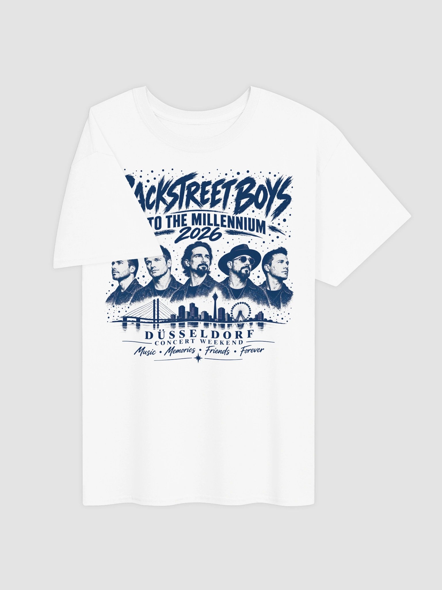 Backstreet Boys Düsseldorf 2026 Concert Shirt - Into The Millennium City Skyline & Tour Dates Tee product image (3)
