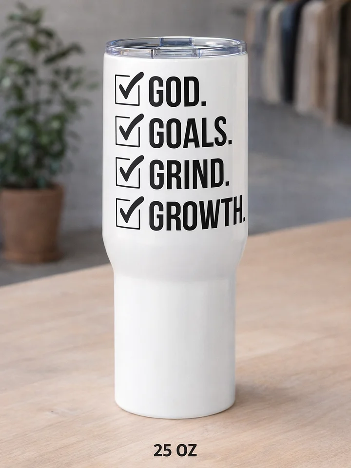 On-the-Go Stainless Steel God Goals Tumbler product image (1)
