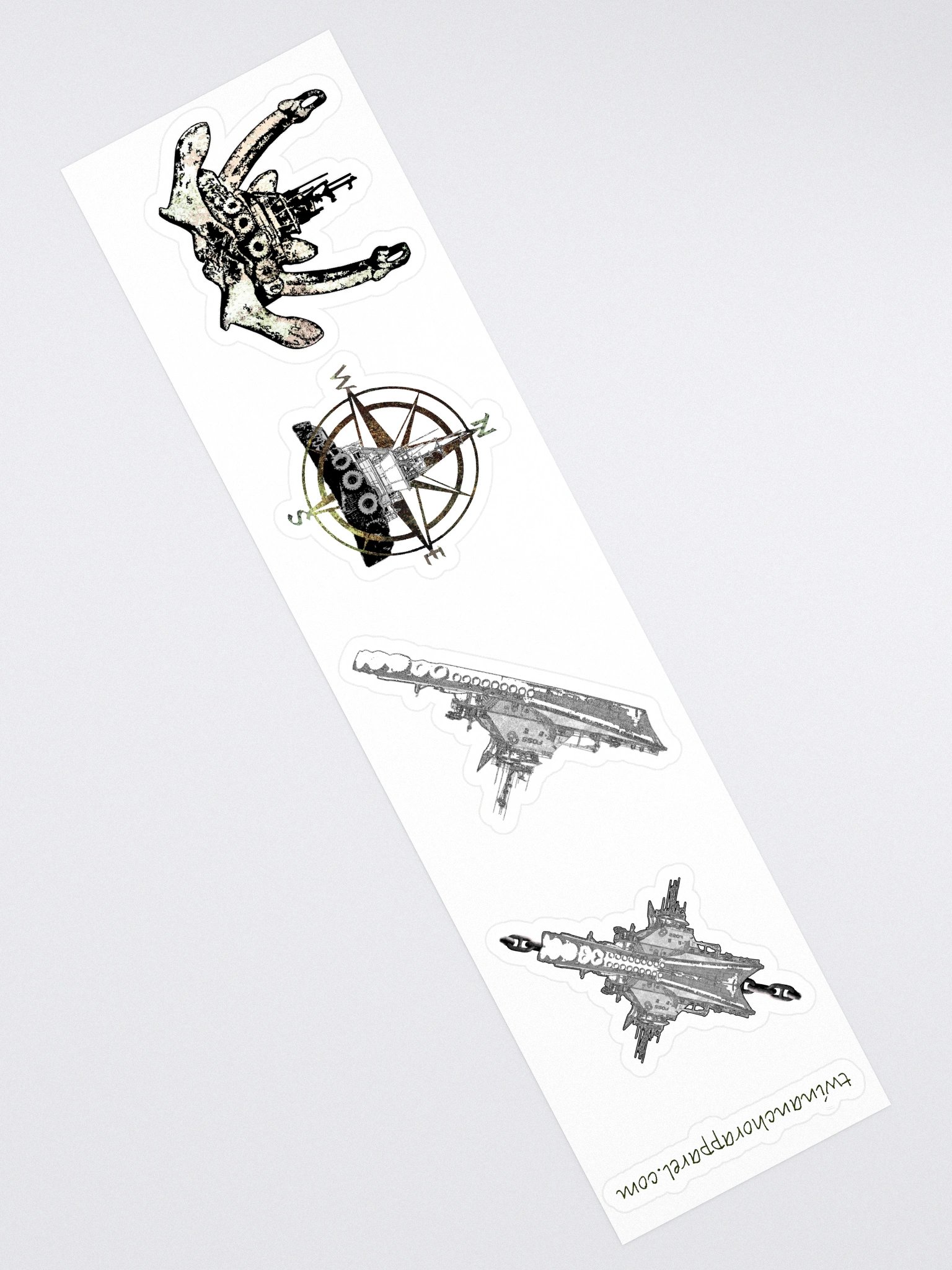 Mixed design Foss Tug sticker sheet (sheet size 15" x 3.75") Kiss Cut Stickers product image (2)